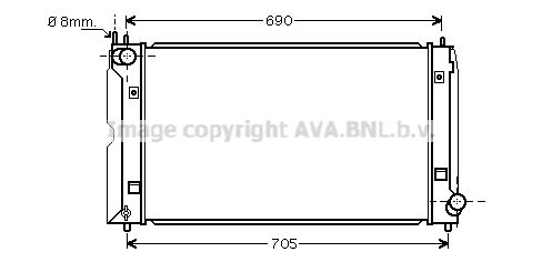 AVA QUALITY COOLING Радиатор, охлаждение двигателя TO2403